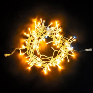 Изображение товара Гирлянда Нить 10м Желтая с Мерцанием Белого Диода 24В, LED, Провод Прозрачный ПВХ, IP54 Laitcom Нити (на ёлку) PST100BLW-10-1Y