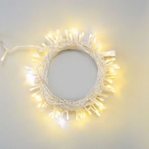 Изображение товара Гирлянда нитевая 10м тепло-белая с мерцанием белого диода 220В, 100 LED, провод прозрачный ПВХ, IP54 Laitcom PST100BLW-10-2WW