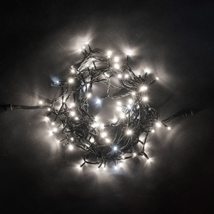 Изображение товара Гирлянда Нить 10м Белая с Мерцанием Белого Диода 24В, LED, Провод Черный ПВХ, IP54 Laitcom Нити (на ёлку) PST100BLW-11-1W