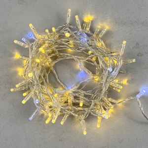 Изображение товара Гирлянда Нить с колпачком 10м золотой с мерцанием белого диода 24В, 100 LED, провод прозрачный ПВХ, IP65 Laitcom PST100BLWCAP-10-1GL