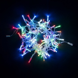 Изображение товара Гирлянда Нить с Колпачком 10м Разноцветная Мерцанием Белого Диода 24В, LED, Провод Прозрачный ПВХ, IP65 Laitcom Нити (на ёлку) PST100BLWCAP-10-1M