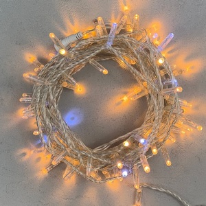 Изображение товара Гирлянда на елку теплого белого цвета Нить с колпачком 10м Экстра тепло-белая с мерцанием белого диода 220В, 100 LED, провод прозрачный Laitcom PST100BLWCAP-10-2EWW