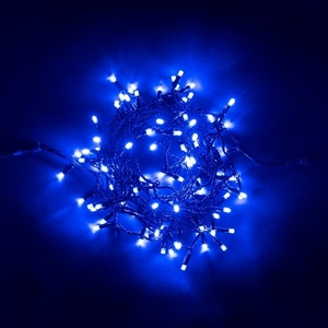 Изображение товара Гирлянда Нить с Колпачком 10м Синяя 24В, LED, Провод Черный ПВХ, IP65 Laitcom Нити (на ёлку) PST100CAP-11-1B