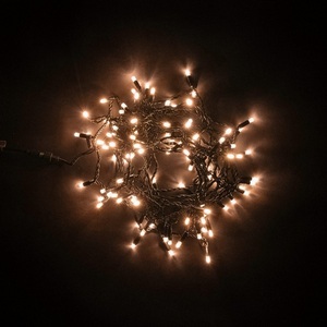 Изображение товара Гирлянда Нить с Колпачком 10м Экстра Тепло-Белая 24В, LED, Провод Черный ПВХ, IP65 Laitcom Нити (на ёлку) PST100CAP-11-1EWW