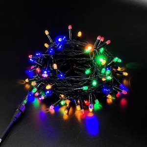 Изображение товара Гирлянда Нить с Колпачком 10м Разноцветная 24В, LED, Провод Черный ПВХ, IP65 Laitcom Нити (на ёлку) PST100CAP-11-1M