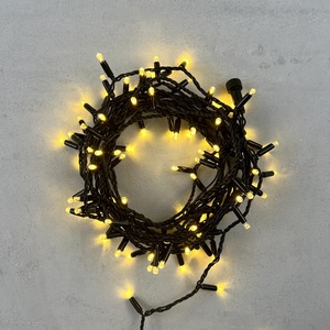 Изображение товара Гирлянда Нить с колпачком 10м золотой, 100 LED, провод черный ПВХ, IP65 Laitcom PST100CAP-11-2GL