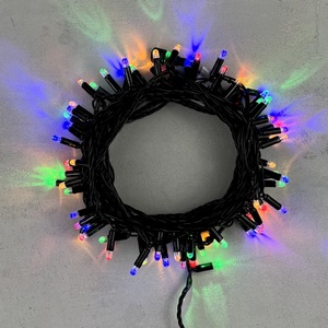 Изображение товара Гирлянда Нить с колпачком 10м разноцветная 220В, 100 LED, провод черный ПВХ, IP65 Laitcom PST100CAP-11-2M