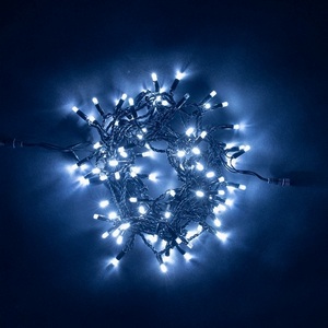 Изображение товара Гирлянда Нить с Колпачком 10м Белая 220В, LED, Провод Черный ПВХ, IP65 Laitcom Нити (на ёлку) PST100CAP-11-2W