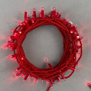 Изображение товара Гирлянда Нить с колпачком 10м красная 220В, 100 LED, провод красный ПВХ, IP65 Laitcom PST100CAP-R-2R