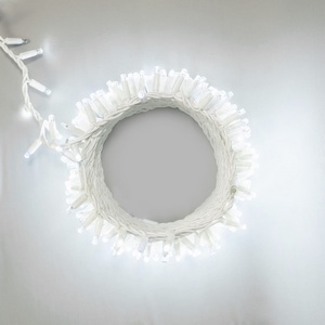 Изображение товара Гирлянда Нить Шатровая с колпачком 10м белая с мерцанием белого диода, 300 LED, провод белый каучук Laitcom PST300BLWCAP-18-2W