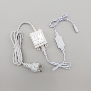 Изображение товара Трансформатор 30W с выпрямителем для Нитей 24В, до 600 LED, провод белый каучук, IP65 Laitcom PTR30-3A-W