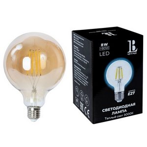 Изображение товара Лампочка светодиодная филаментная E27-8W-G95-NH-fil gold_lb L&B