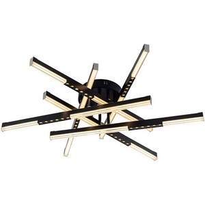 Изображение товара Потолочная люстра светодиодная на штанге с пультом с регулировкой цветовой температуры LED4U L5116-6 BK