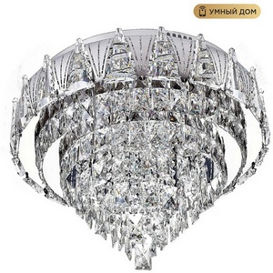 Изображение товара Потолочная люстра светодиодная хрустальная с пультом и управлением смарфоном с регулировкой цветовой температуры и яркости LED4U LED4U L9437-500 CR с УД