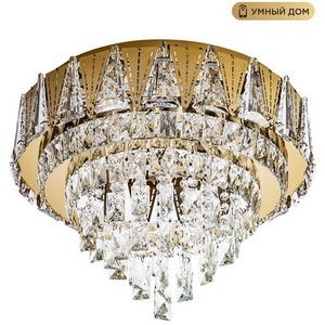 Изображение товара Потолочная люстра светодиодная хрустальная с пультом и управлением смарфоном с регулировкой цветовой температуры и яркости LED4U LED4U L9437-500 GD с УД
