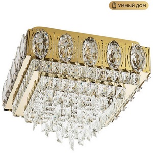 Изображение товара Потолочная люстра светодиодная хрустальная с пультом и управлением смарфоном с регулировкой цветовой температуры и яркости LED4U LED4U L9438-500-500 GD с УД
