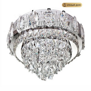Изображение товара Потолочная люстра светодиодная хрустальная с пультом и управлением смарфоном с регулировкой цветовой температуры и яркости LED4U LED4U L9438-500 CR с УД