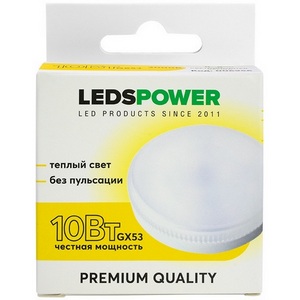 Изображение товара Лампочка светодиодная GX53 10Вт 3000K LEDS POWER 006956