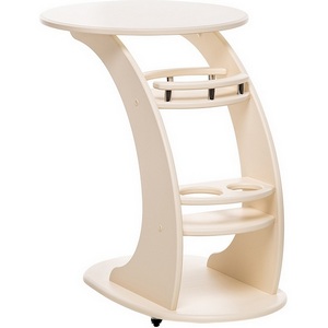 Изображение товара Стол журнальный с полкой на колесах подкатной Leset Люкс Leset 2100623000000 (круглая столешница)