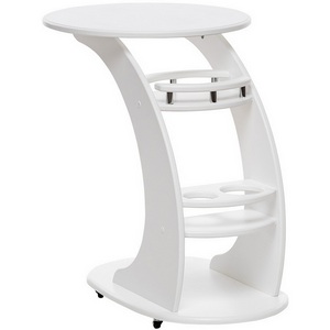 Изображение товара Стол подкатной Leset Люкс (ЛМДФ, ЛМДФ/Молочный дуб) 2100625000008 (круглая столешница)