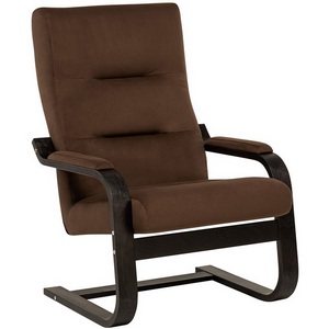 Изображение товара Кресло Leset Оскар 2500000082689 Фанера,Шпон, Велюр, Бежевый, Венге