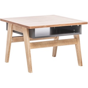 Изображение товара Стол квадратный с имитацией дерева с полкой Leset Сканди (МДФ, Шпон, Березовая фанера, Березовая фанера, Шпон/серый ясень) 2500000093449 (4 ножки)
