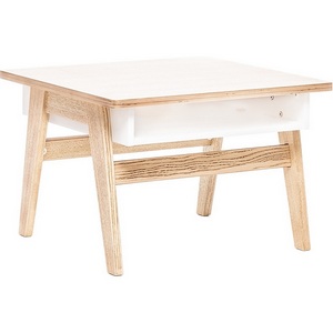 Изображение товара Стол квадратный с имитацией дерева с полкой Leset Сканди (МДФ, Шпон, Березовая фанера, Березовая фанера, Шпон) 2500000094507 (4 ножки)