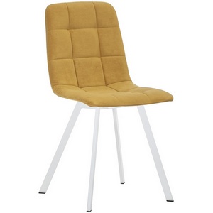 Изображение товара Стул Leset Скай Профиль (металл Белый/велюр ULTRA MUSTARD Горчичный) 2500000099076