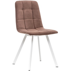 Изображение товара Стул Leset Скай Профиль (металл Белый/велюр ULTRA CHOCOLATE Шоколад) 2500000099106