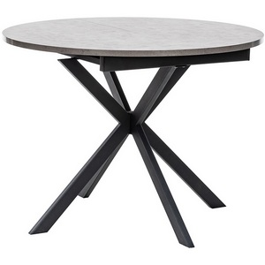 Изображение товара Стол вставка-бабочка раздвижной Leset Капри (Камень темный/Черный) 2500000112379 (круглая столешница, 4 ножки)