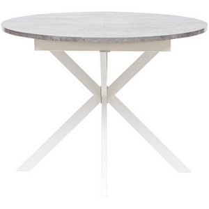 Изображение товара Стол вставка-бабочка раздвижной Leset Капри (Цемент/Белый) 2500000116155 (круглая столешница, 4 ножки)