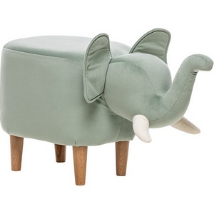 Изображение товара Пуф Leset Slon COMBI (Фанера,Массив дерева,Велюр/Бирюзовый,Белый) арт.2500000127823