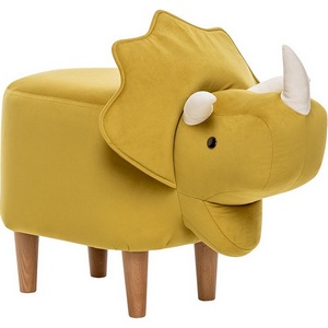 Изображение товара Пуфик для детской Leset Dino COMBI (Фанера,Массив дерева,Велюр/Желтый,Белый) арт.2500000127830