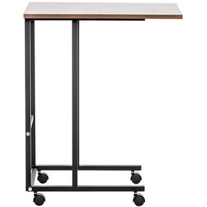 Изображение товара Стол на колесах подкатной Leset Уно (Каркас черный, Шимо темный) 2500000128813 (прямоугольная столешница, П-образная опора)