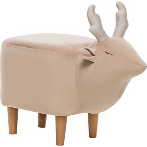 Изображение товара Пуф Leset Maral COMBI (Фанера,Массив дерева,Велюр/Бежевый,Белый) арт.2500000129872