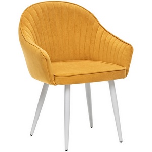 Изображение товара Стул с подлокотниками Leset Вайд, каркас Белый, велюр Горчица () 2500000185755