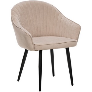Изображение товара Стул с подлокотниками Leset Вайд, каркас Черный, велюр Бежевый () 2500000185779