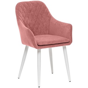 Изображение товара Стул с подлокотниками Leset Слим, каркас Белый, велюр Персиковый () 2500000185915