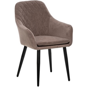 Изображение товара Стул с подлокотниками Слим, каркас Черный, велюр Латте Leset