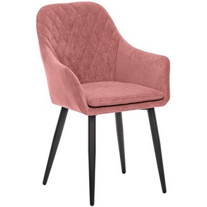Изображение товара Стул с подлокотниками Слим, каркас Черный, велюр Персиковый Leset