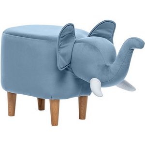 Изображение товара Пуф Leset Slon COMBI (Фанера,Массив дерева,Велюр/Синий,Белый) арт.2500000189944