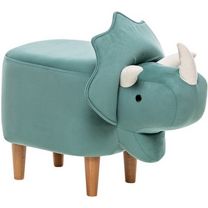 Изображение товара Пуфик для детской Leset Dino COMBI (Фанера,Массив дерева,Велюр/Зеленый,Белый) арт.2500000189968