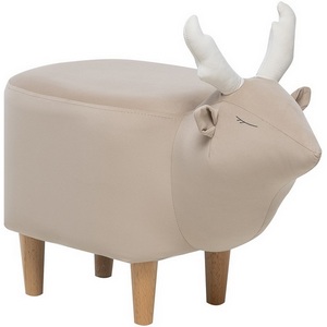 Изображение товара Пуф Leset Maral COMBI (Фанера,Массив дерева,Велюр/Бежевый,Белый) арт.2500000221552