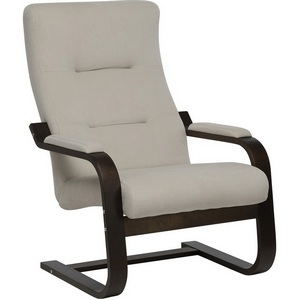 Изображение товара Кресло Leset Оскар 4687206966420 Фанера,Береза,Шпон, Велюр, Бежевый, Орех