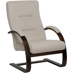 Изображение товара Кресло Leset Монэ 4687206966505 Фанера,Береза,Шпон, Велюр, Бежевый, Орех