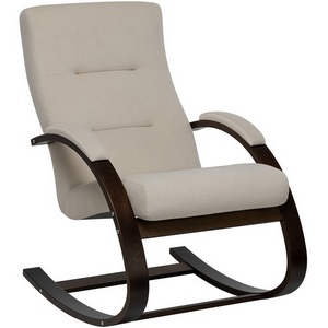 Изображение товара Кресло-качалка Leset Милано 4687206966741 Фанера,Береза,Шпон, Велюр, Бежевый, Орех