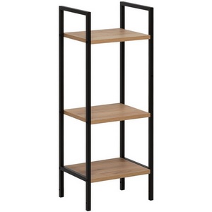 Изображение товара Стеллаж Leset Стилвуд 13 узкий, 3 полки 4687207095716 Металл, Черный