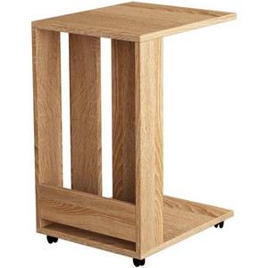 Изображение товара Стол журнальный с полкой на колесах приставной LEVE EDI SIDE TABLE LEV00130 (прямоугольная столешница)