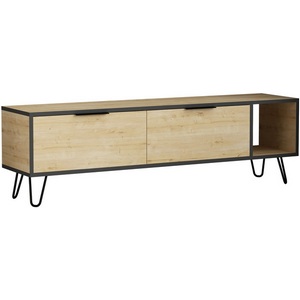 Изображение товара Тумба под ТВ FUROKI TV UNIT LEVE (ЛДСП,Металл/Черный,Дуб,Темно-серый) арт.LEV00421