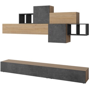 Изображение товара Тумба под ТВ TROMEN TV UNIT LEVE (ЛДСП,Пластик,ЛДСП/Черный,Дуб) арт.LEV00555